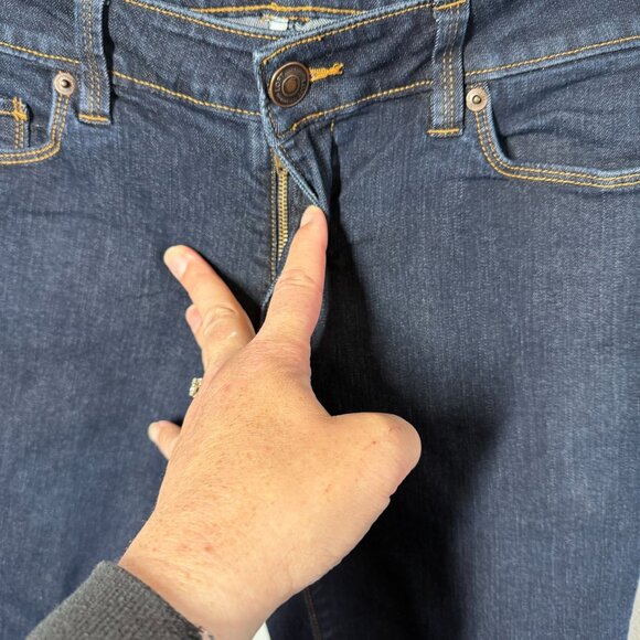 LOFT Modern Crop Jeans Womens 29/8 Dark Wash Carpi High Waist - Picture 7 of 11